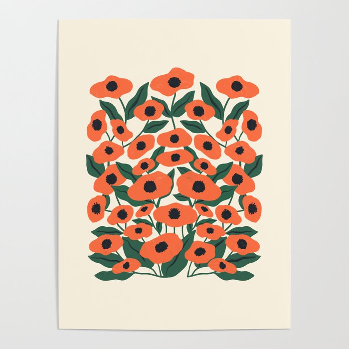 Red Poppy Garden 2 Poster Gallery Image 4