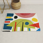 Colorful Bold Abstract Modern Artwork H03 Rug Gallery Image 1