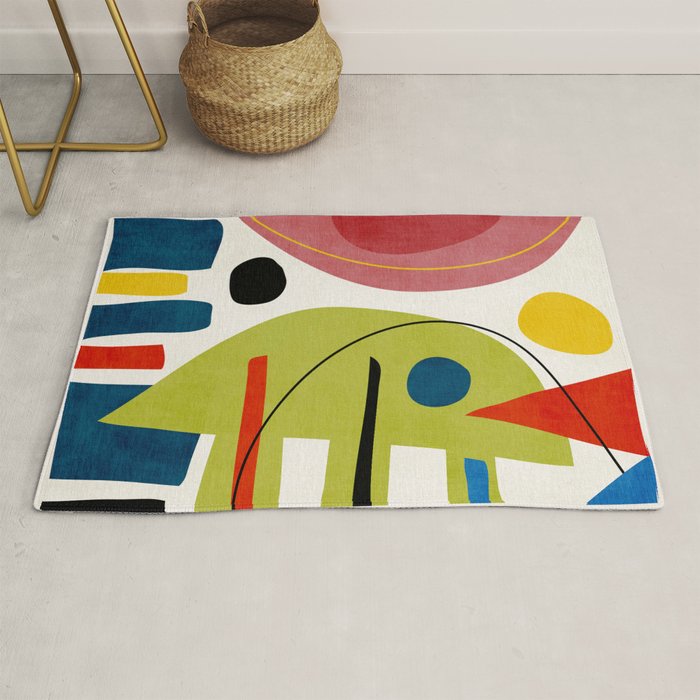 Colorful Bold Abstract Modern Artwork H03 Rug Gallery Image 1