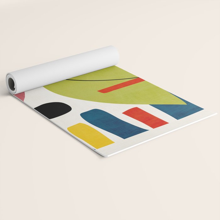 Colorful Bold Abstract Modern Artwork H03 Yoga Mat Gallery Image 2
