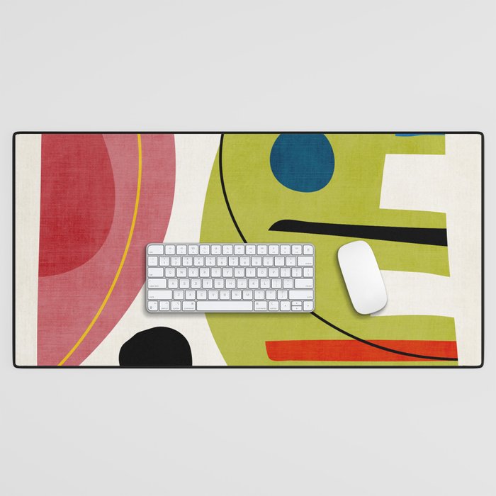 Colorful Bold Abstract Modern Artwork H03 Desk Mat Gallery Image 1