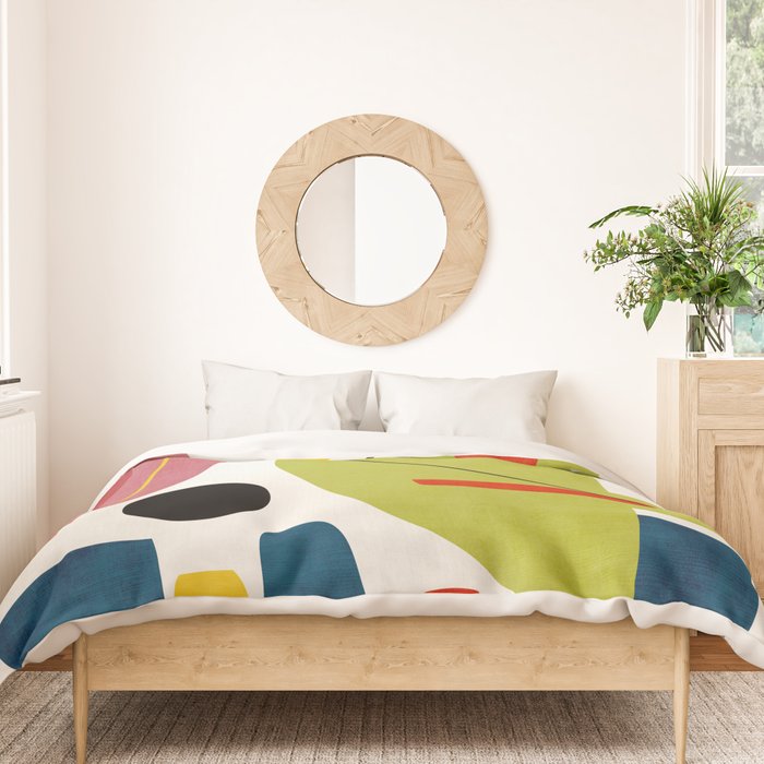 Colorful Bold Abstract Modern Artwork H03 Duvet Cover Gallery Image 3