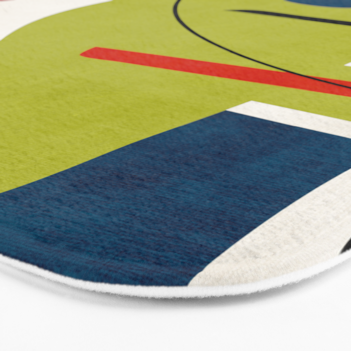 Colorful Bold Abstract Modern Artwork H03 Bath Mat Gallery Image 3