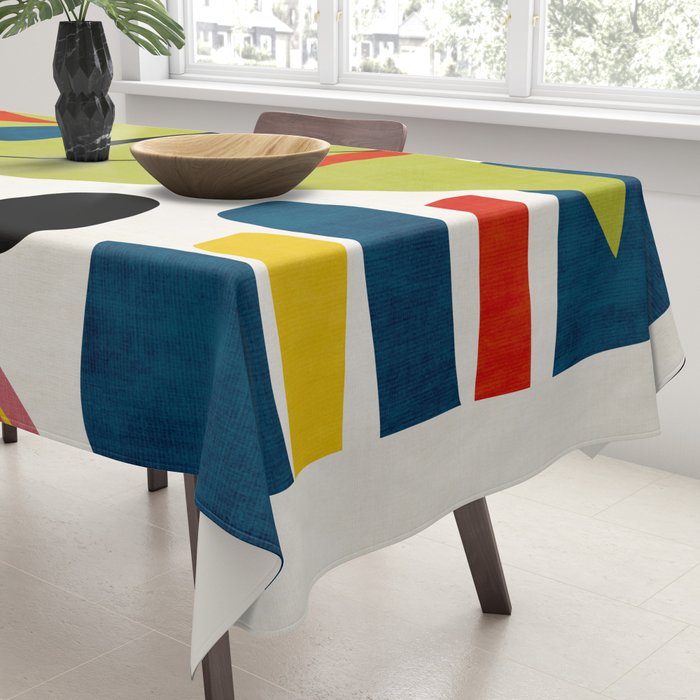 Colorful Bold Abstract Modern Artwork H03 Tablecloth Gallery Image 3