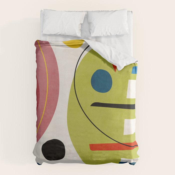 Colorful Bold Abstract Modern Artwork H03 Duvet Cover Gallery Image 6