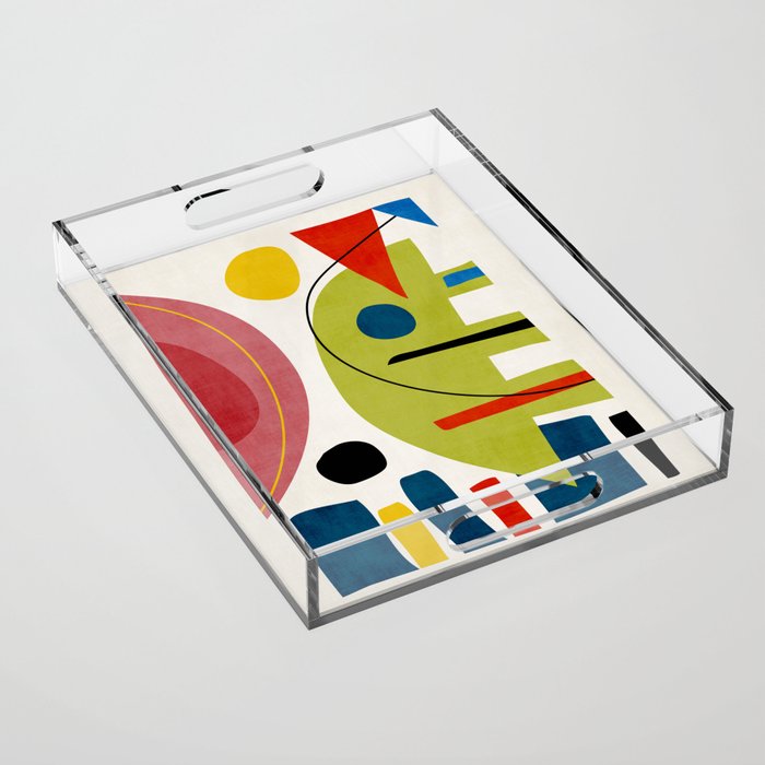 Colorful Bold Abstract Modern Artwork H03 Acrylic Tray Gallery Image 1