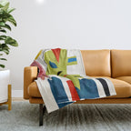 Colorful Bold Abstract Modern Artwork H03 Throw Blanket Gallery Image 1
