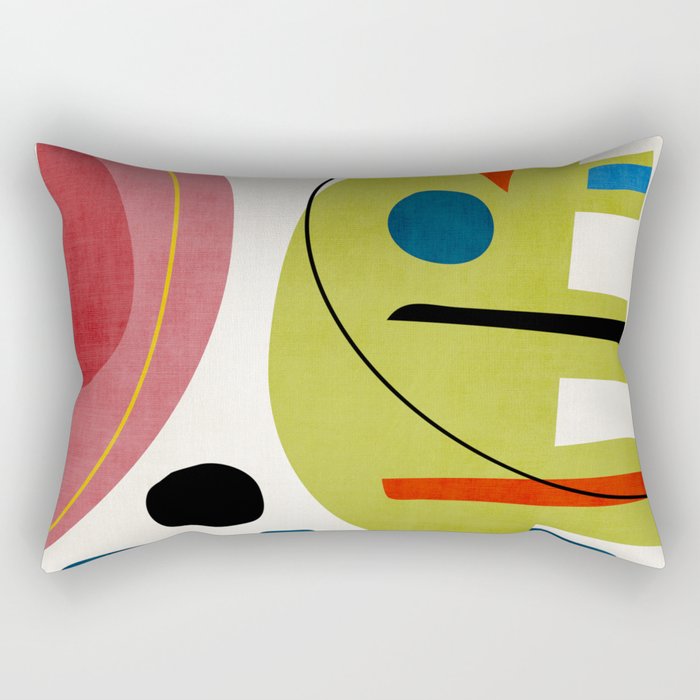 Colorful Bold Abstract Modern Artwork H03 Rectangular Pillow Gallery Image 2
