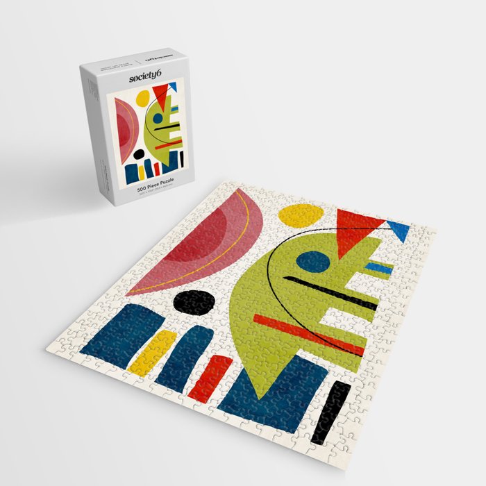 Colorful Bold Abstract Modern Artwork H03 Jigsaw Puzzle Gallery Image 2