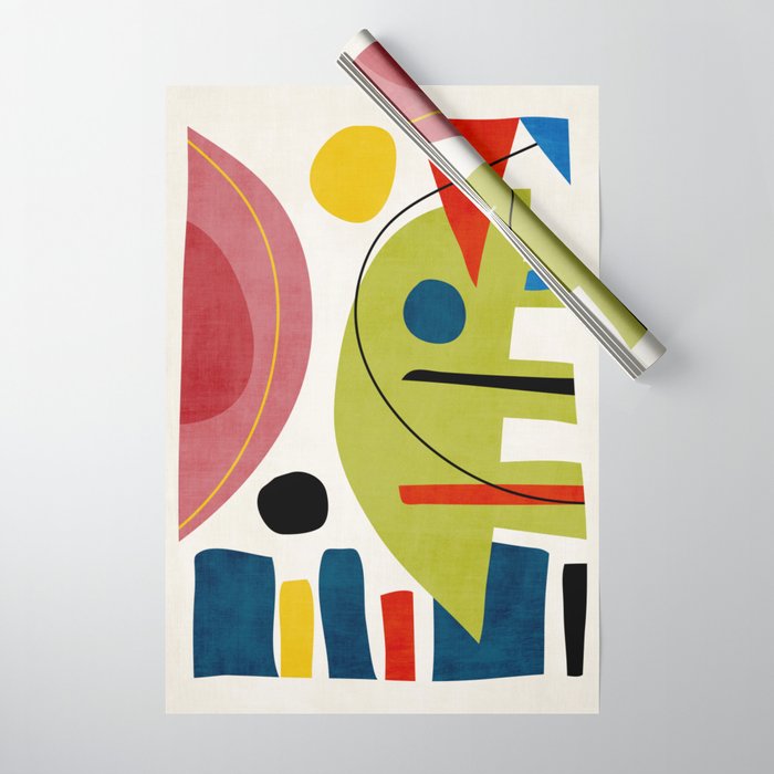 Colorful Bold Abstract Modern Artwork H03 Wrapping Paper Gallery Image 1