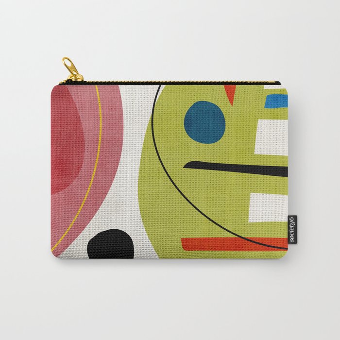 Colorful Bold Abstract Modern Artwork H03 Carry All Pouch Gallery Image 1