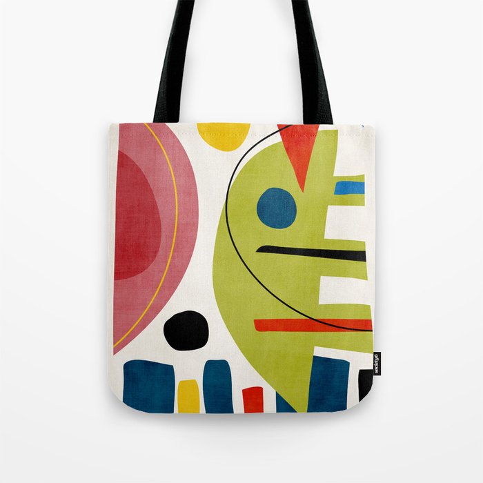 Colorful Bold Abstract Modern Artwork H03 Tote Bag Gallery Image 1