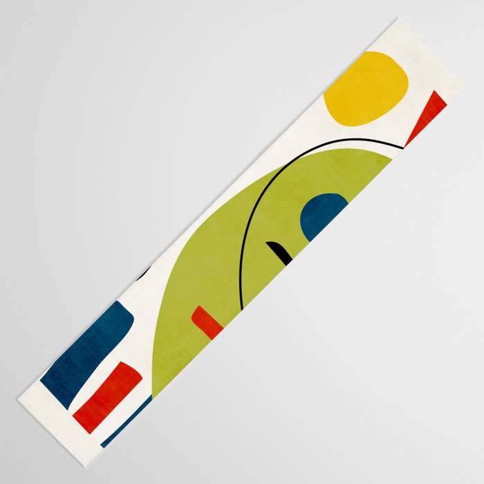 Colorful Bold Abstract Modern Artwork H03 Table Runner Gallery Image 3