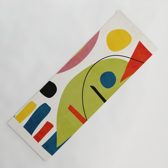 Colorful Bold Abstract Modern Artwork H03 Yoga Mat Gallery Image 1