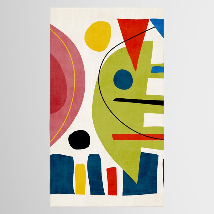 Colorful Bold Abstract Modern Artwork H03 Tablecloth Gallery Image 2