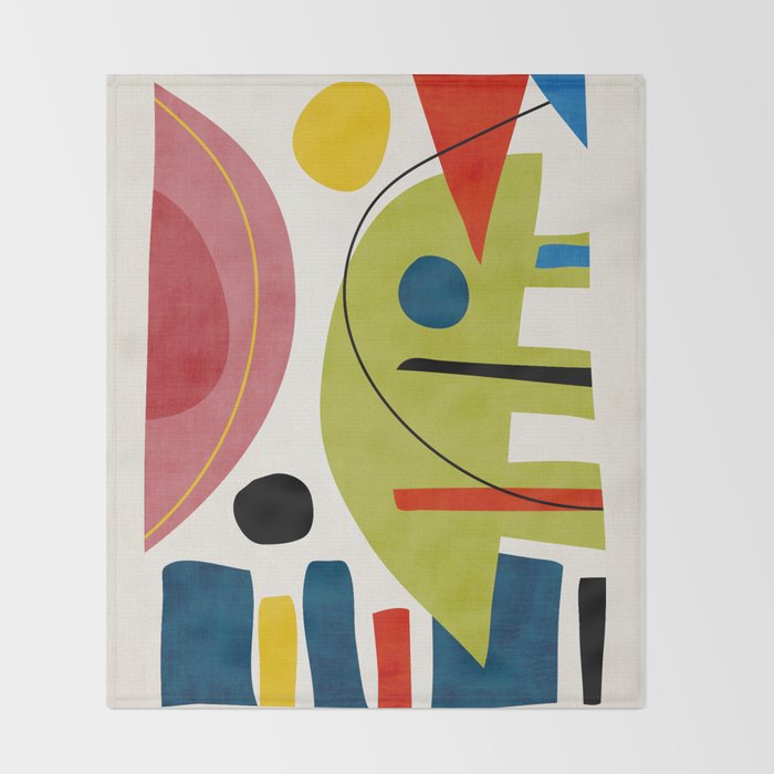 Colorful Bold Abstract Modern Artwork H03 Throw Blanket Gallery Image 2