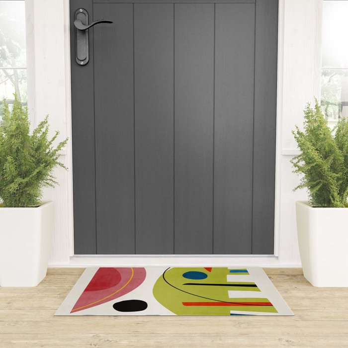 Colorful Bold Abstract Modern Artwork H03 Welcome Mat Gallery Image 3