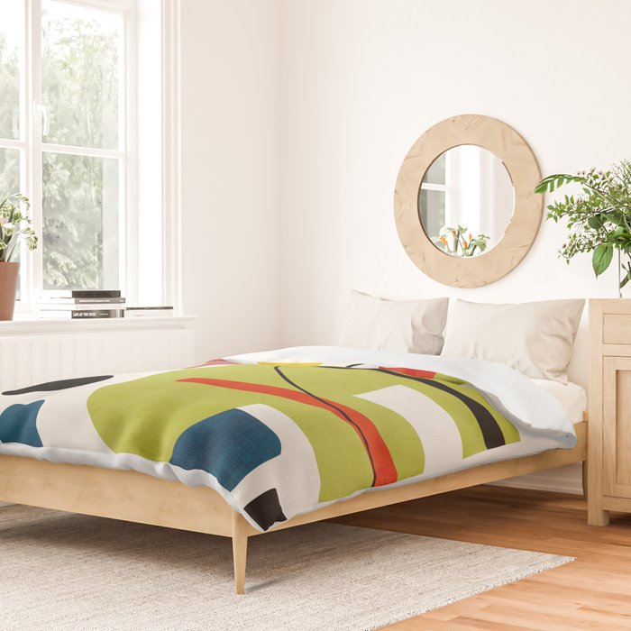 Colorful Bold Abstract Modern Artwork H03 Duvet Cover Gallery Image 2