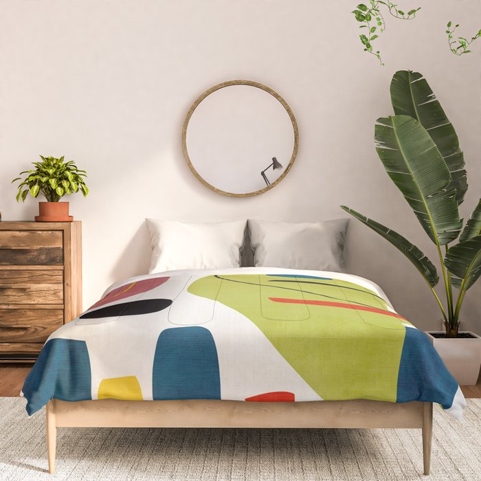 Colorful Bold Abstract Modern Artwork H03 Comforter Gallery Image 3
