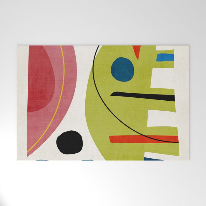 Colorful Bold Abstract Modern Artwork H03 Welcome Mat Gallery Image 1