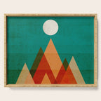 Full moon over Sahara desert Serving Tray Gallery Image 1