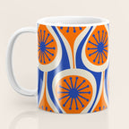Mid Century Modern Atomic Drops Retro Pattern in Orange and Bright Blue Coffee Mug Gallery Image 3