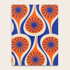 Mid Century Modern Atomic Drops Retro Pattern in Orange and Bright Blue Notebook Gallery Image 4