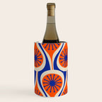 Mid Century Modern Atomic Drops Retro Pattern in Orange and Bright Blue Wine Chiller Gallery Image 2