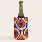 Mid Century Modern Atomic Drops Retro Pattern in Orange and Bright Blue Wine Chiller Gallery Image 3
