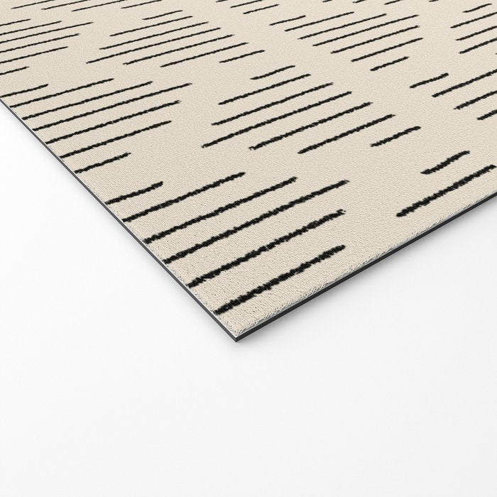 Modern Mudcloth 3, Black on Cream Welcome Mat Gallery Image 2