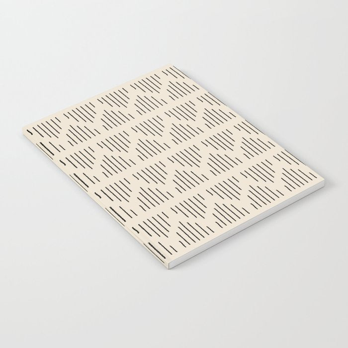Modern Mudcloth 3, Black on Cream Notebook Gallery Image 2