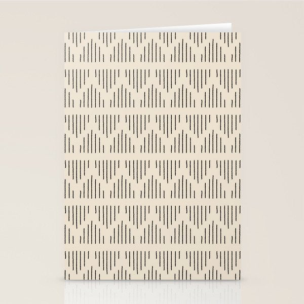 Modern Mudcloth 3, Black on Cream Stationery Card Gallery Image 2