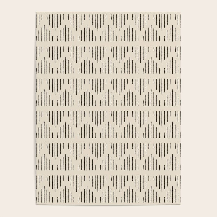 Modern Mudcloth 3, Black on Cream Poster Gallery Image 4