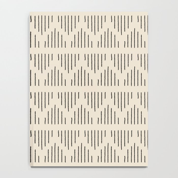 Modern Mudcloth 3, Black on Cream Notebook Gallery Image 4