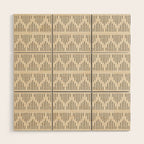 Modern Mudcloth 3, Black on Cream Wood Wall Art Gallery Image 1