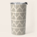 Modern Mudcloth 3, Black on Cream Travel Mug Gallery Image 2