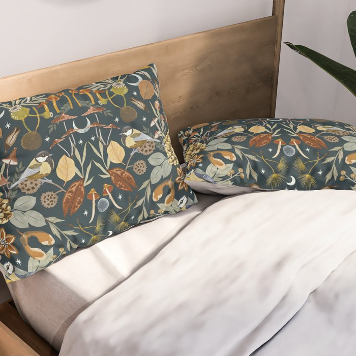 Birds in Autumn Night DP Pillow Sham Gallery Image 2