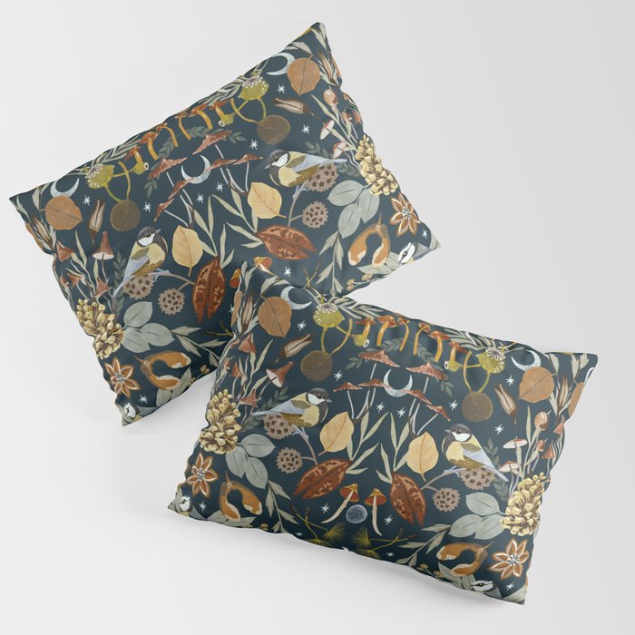 Birds in Autumn Night DP Pillow Sham Gallery Image 3