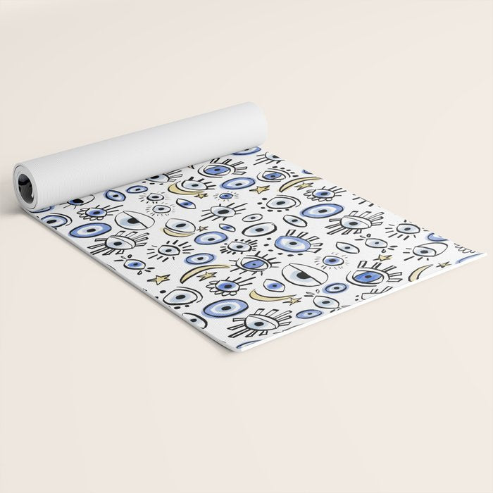 Classic Evil Eye  Yoga Mat Gallery Image 2