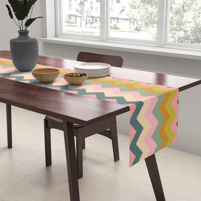 Zigzag pattern Table Runner Gallery Image 2