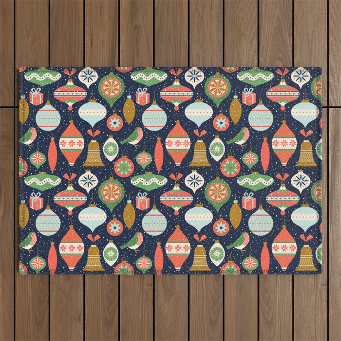 Merry Christmas Decor Outdoor Rug Gallery Image 1
