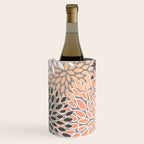 Modern, Flowers Print, Coral, Peach and Gray Wine Chiller Gallery Image 1