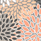 Modern, Flowers Print, Coral, Peach and Gray Coffee Mug Gallery Image 2