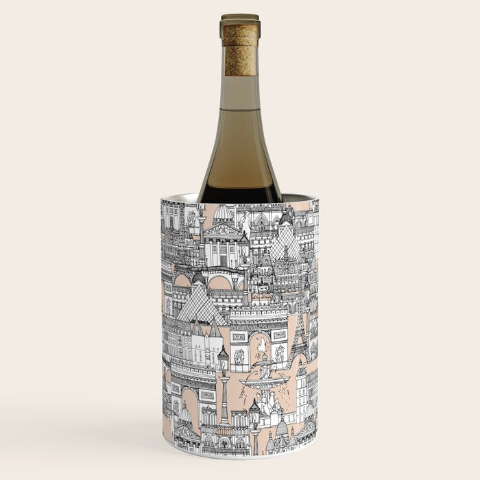 Paris toile sugar pink Wine Chiller Gallery Image 3