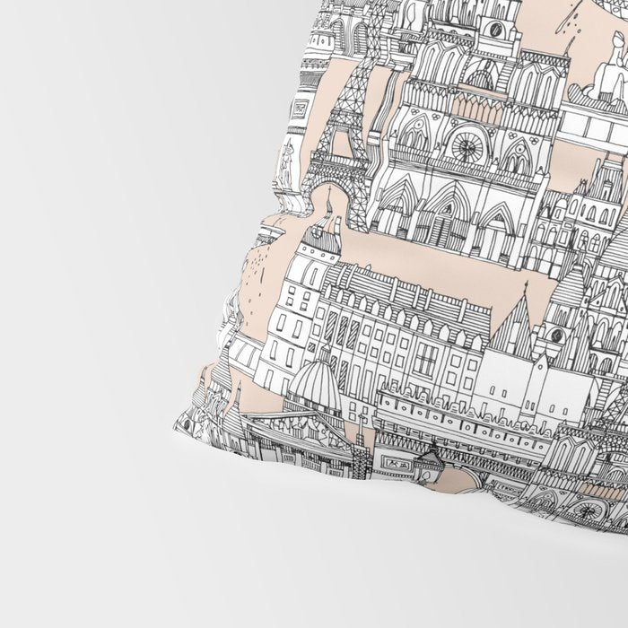 Paris toile sugar pink Pillow Sham Gallery Image 4