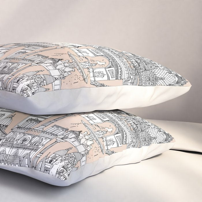 Paris toile sugar pink Pillow Sham Gallery Image 3