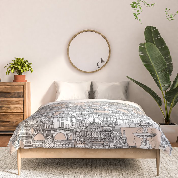 Paris toile sugar pink Comforter Gallery Image 3