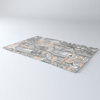 Paris toile sugar pink Rug Gallery Image 3