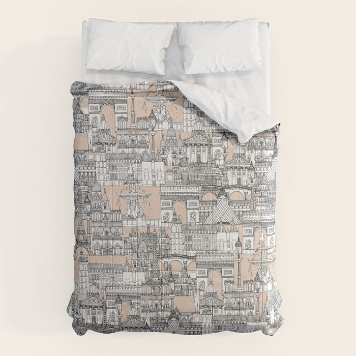 Paris toile sugar pink Comforter Gallery Image 1
