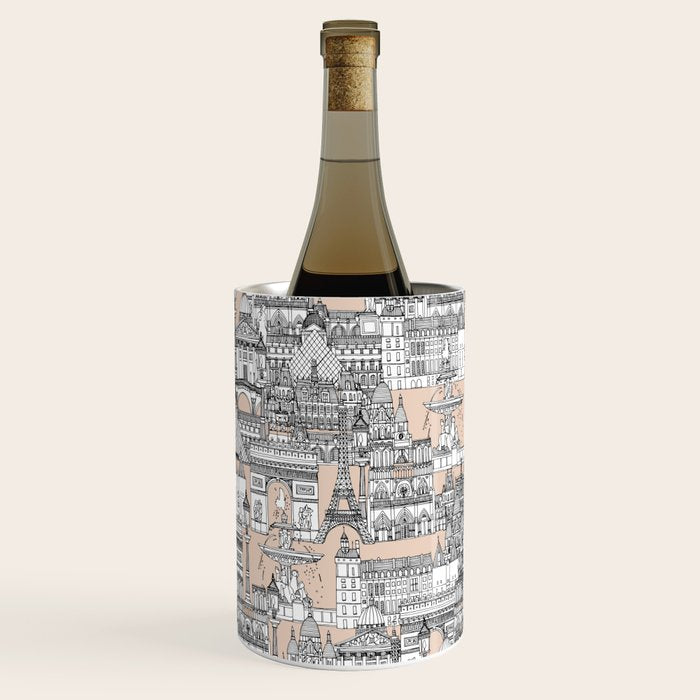 Paris toile sugar pink Wine Chiller Gallery Image 2